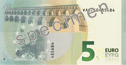Jaunā 5 eiro banknote